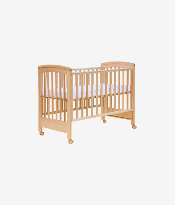 Wooden Baby Cot with Mattress